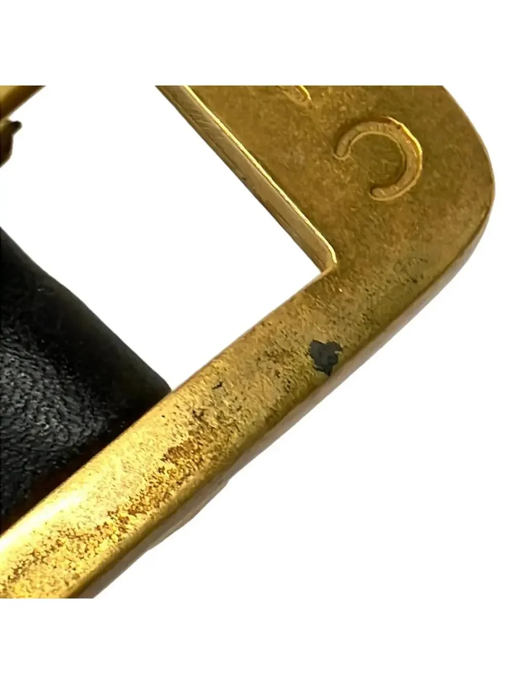 Chanel Black Leather Hardware Belt Gold #359073C59B